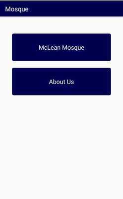 Emulate Android APK McLean Mosque Info