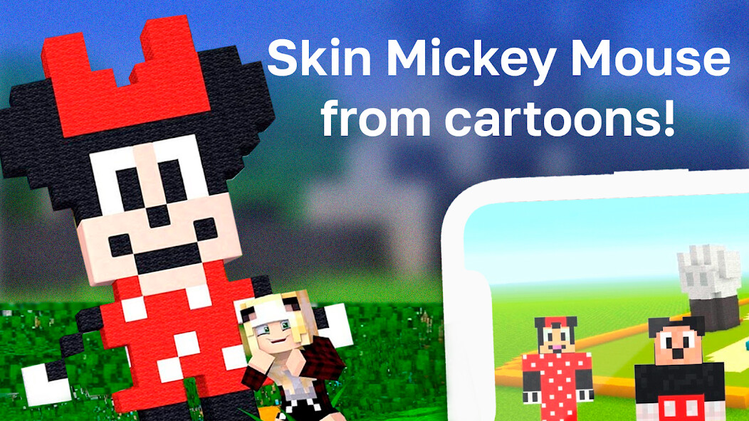 Run android online APK mcpe Mouse Skin Mickey from MyAndroid or emulate mcpe Mouse Skin Mickey using MyAndroid
