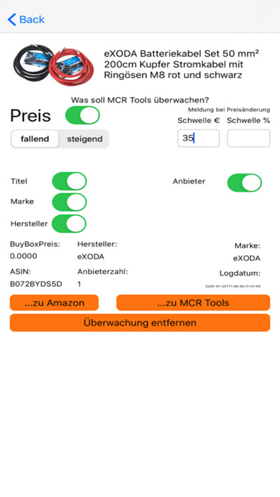 Emulate iPhone app MCRTools Angebotsüberwachung using MyAndroid Emulate iPhone app MCRTools Angebotsüberwachung using MyAndroid