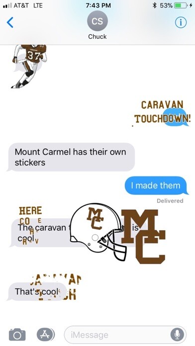 Emulate iPhone app MC Sticker App using MyAndroid