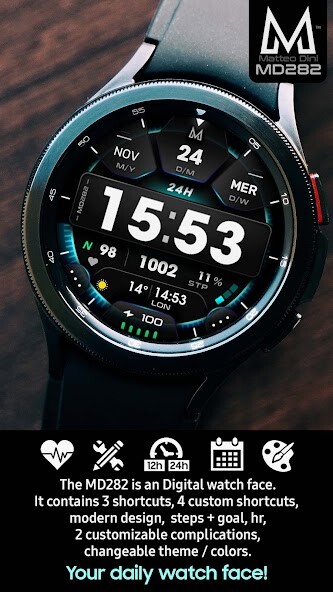 Run android online APK MD282: Digital watch face from MyAndroid or emulate MD282: Digital watch face using MyAndroid