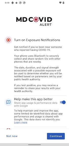 Run android online APK MD COVID Alert from MyAndroid or emulate MD COVID Alert using MyAndroid