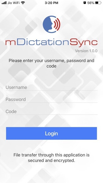 Emulate iPhone app mDictationSync using MyAndroid