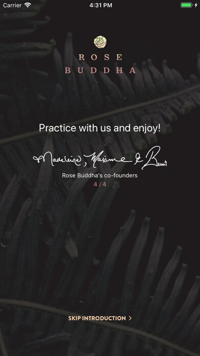 Emulate iPhone app Méditations Rose Buddha using MyAndroid