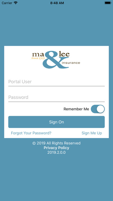 Emulate iPhone app Meadors, Adams & Lee Online using MyAndroid
