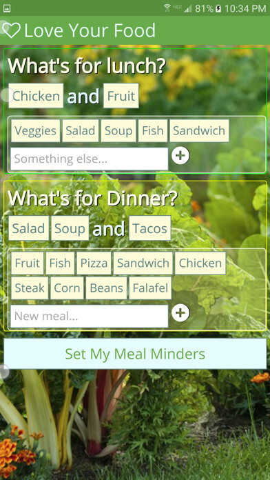 Emulate iPhone app Meal Minder using MyAndroid Emulate iPhone app Meal Minder using MyAndroid
