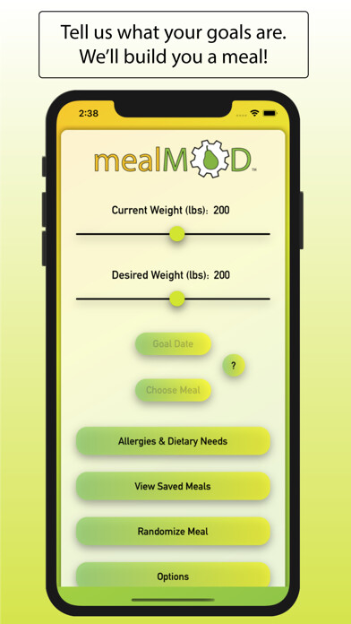 Emulate iPhone app mealMod using MyAndroid