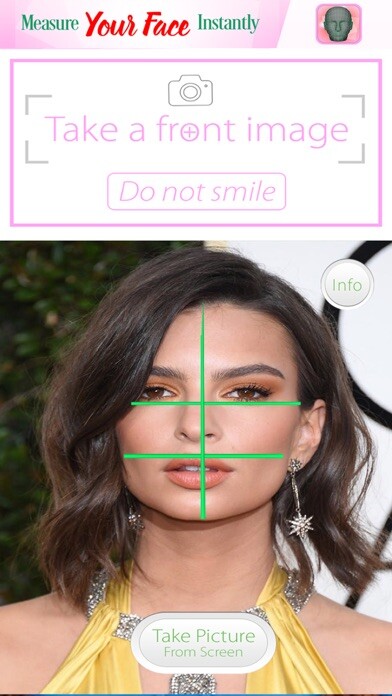 Emulate iPhone app Measure Your Face Instantly using MyAndroid