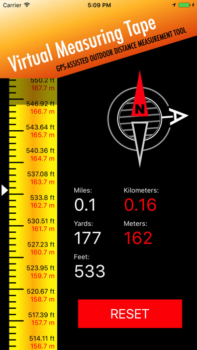 Emulate iPhone app Measuring Tape using MyAndroid