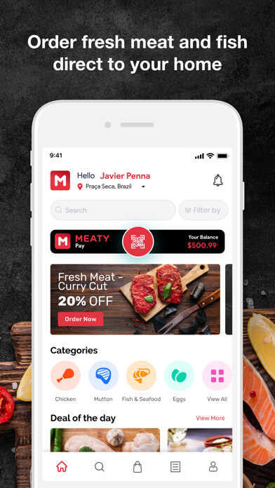 Emulate iPhone app Meaty-Order fresh meat & fish using MyAndroid Emulate iPhone app Meaty-Order fresh meat & fish using MyAndroid