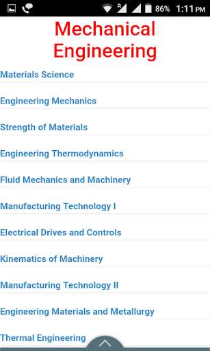 Run android online APK Mechanical Engineering study Notes from MyAndroid or emulate Mechanical Engineering study Notes using MyAndroid
