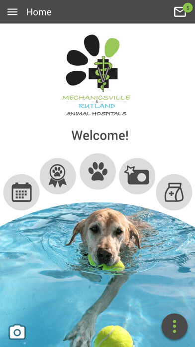 Emulate iPhone app Mechanicsville Animal Hospital using MyAndroid