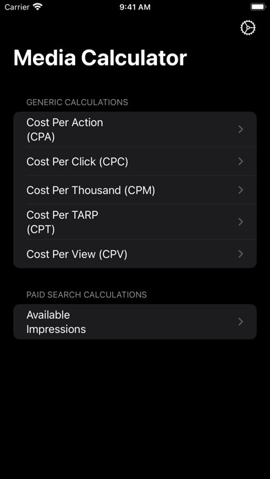 Emulate iPhone app Media Metrics Calculator using MyAndroid Emulate iPhone app Media Metrics Calculator using MyAndroid