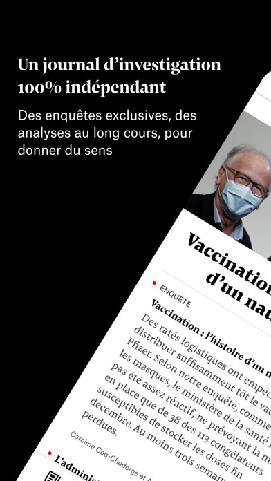 Emulate iPhone app Mediapart, journal indépendant using MyAndroid