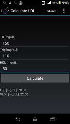 medical calculator with MyAndroid