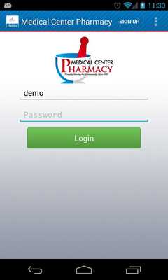 Emulate Android APK Medical Center Pharmacy