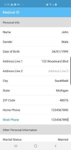 Emulate Medical ID - Quick Medical Information from MyAndroid or run Medical ID - Quick Medical Information using MyAndroid