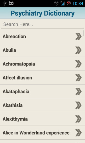 Run android online APK Medical Psychiatric Dictionary from MyAndroid or emulate Medical Psychiatric Dictionary using MyAndroid