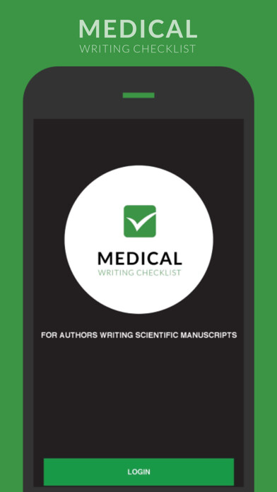 Emulate iPhone app Medical Writing Checklist using MyAndroid