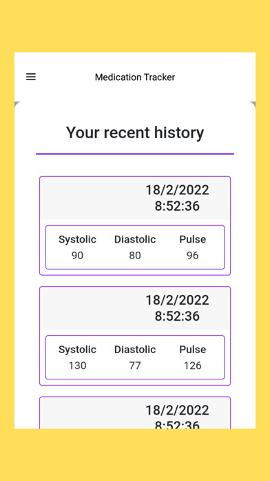 Emulate iPhone app Medication Tracker App using MyAndroid