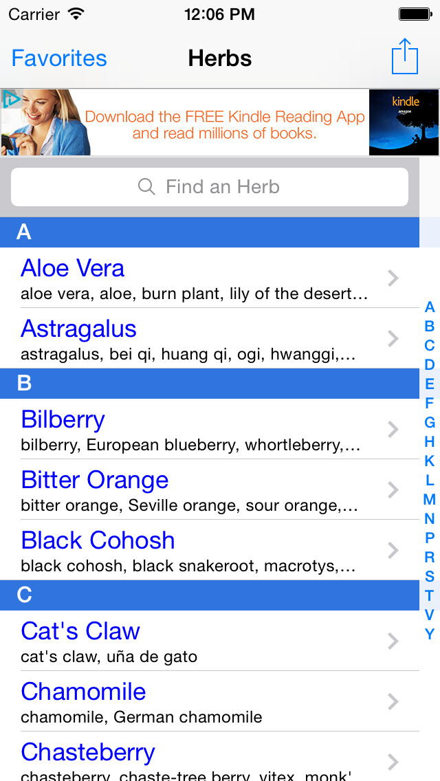 Emulate iPhone app Medicinal Herbs: The Herbology 101 Encyclopedia Guide & Herbal Cures Glossary using MyAndroid Emulate iPhone app Medicinal Herbs: The Herbology 101 Encyclopedia Guide & Herbal Cures Glossary using MyAndroid