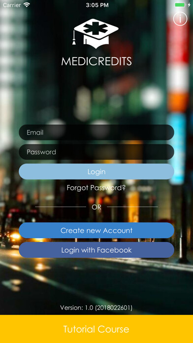 Emulate iPhone app MediCredits EMS Credit App using MyAndroid