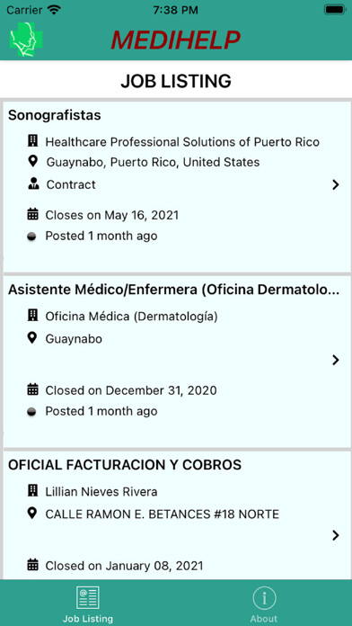 Emulate iPhone app MediHelp Staffing using MyAndroid