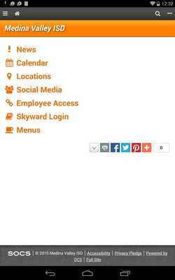 Emulate Android APK Medina Valley ISD
