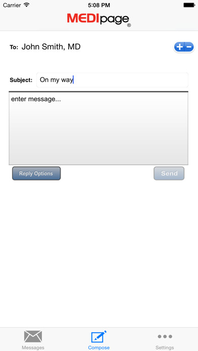 Emulate iPhone app MEDIpage using MyAndroid