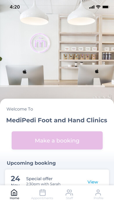 Emulate iPhone app MediPedi Foot and Hand Clinics using MyAndroid Emulate iPhone app MediPedi Foot and Hand Clinics using MyAndroid