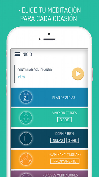 Emulate iPhone app Medita using MyAndroid