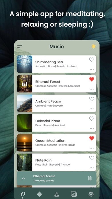 Emulate iPhone app Meditation Music: Sleep Sounds using MyAndroid
