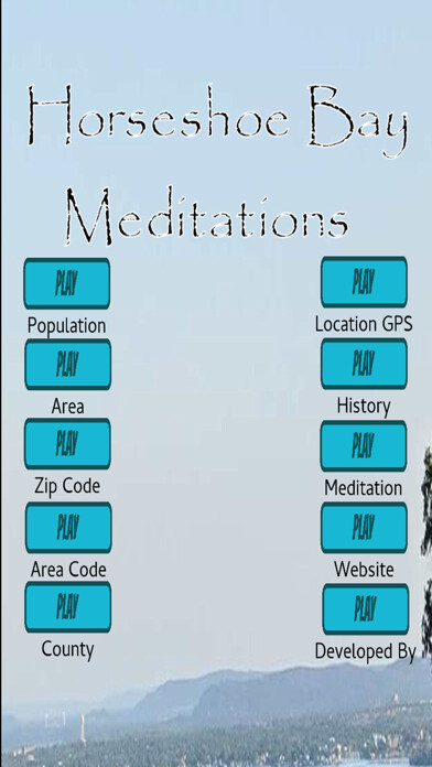 Emulate iPhone app Meditations: Horseshoe Bay using MyAndroid