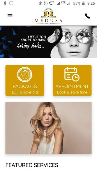 Run android online APK MEDUSA  A UNISEX SALON from MyAndroid or emulate MEDUSA  A UNISEX SALON using MyAndroid