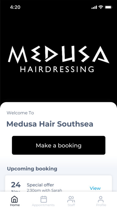 Emulate iPhone app Medusa Hair Southsea using MyAndroid Emulate iPhone app Medusa Hair Southsea using MyAndroid