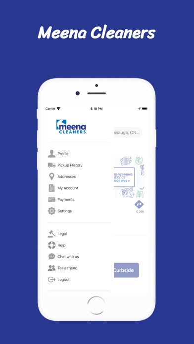Emulate iPhone app Meena Cleaners using MyAndroid