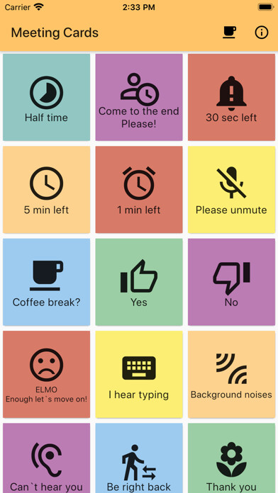 Emulate iPhone app Meeting Cards using MyAndroid