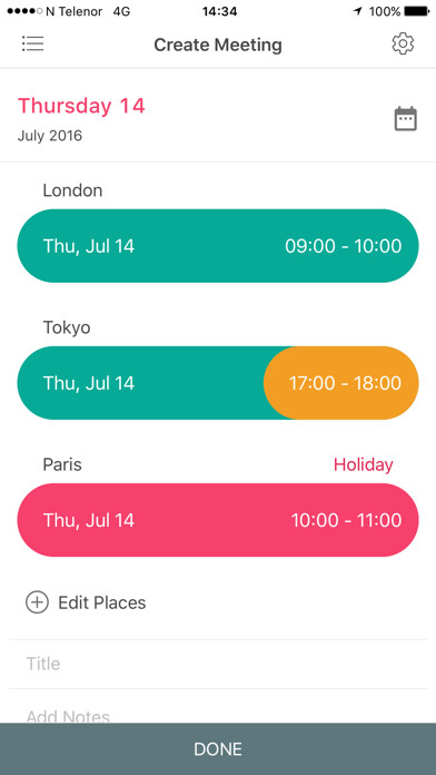 Emulate iPhone app Meeting Planner by timeanddate using MyAndroid Emulate iPhone app Meeting Planner by timeanddate using MyAndroid