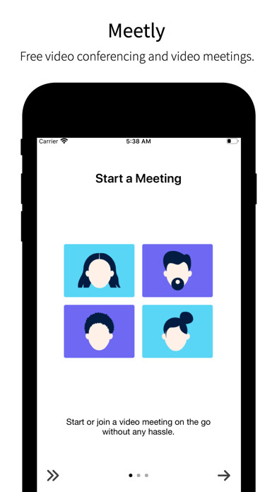 Emulate iPhone app Meetly - Secure Video Meetings using MyAndroid