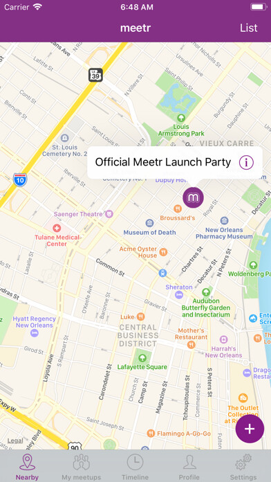 Emulate iPhone app Meetr - Find New Friends using MyAndroid