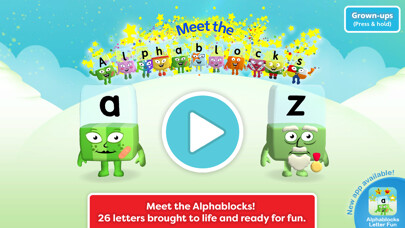 Emulate iPhone app Meet the Alphablocks! using MyAndroid