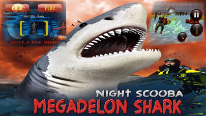 Emulate iPhone app Megadelon Shark Night Scooba using MyAndroid