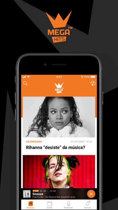 Emulate iPhone app Mega Hits: mais música nova using MyAndroid Emulate iPhone app Mega Hits: mais música nova using MyAndroid
