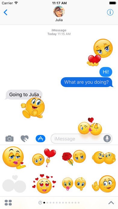 Emulate iPhone app Megapack Love Emoji – Extra Stickers for iMessage using MyAndroid Emulate iPhone app Megapack Love Emoji – Extra Stickers for iMessage using MyAndroid