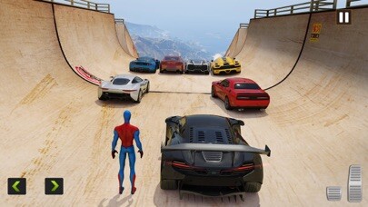 Emulate iPhone app Mega Ramp Car Driving & Racing using MyAndroid