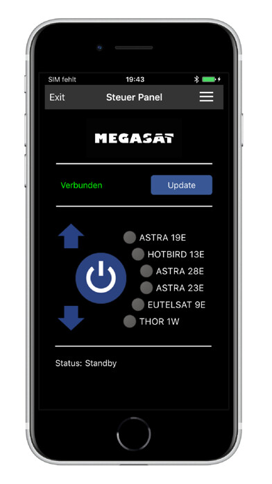 Emulate iPhone app Megasat 65/85 V2 using MyAndroid Emulate iPhone app Megasat 65/85 V2 using MyAndroid