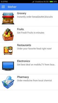 Emulate Android APK Meher - Local Grocery Shopping Emulate Android APK Meher - Local Grocery Shopping
