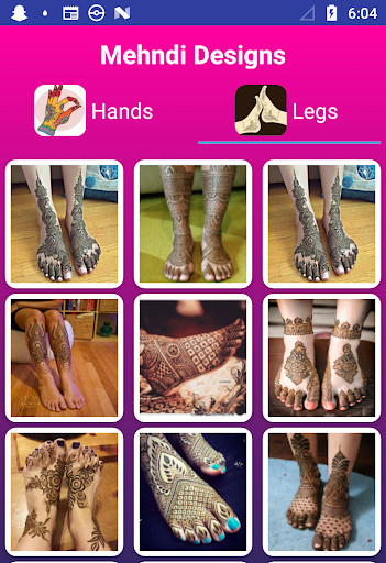 Run android online APK Mehndi Designs for Hand & Legs from MyAndroid or emulate Mehndi Designs for Hand & Legs using MyAndroid