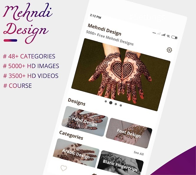 Run android online APK Mehndi Design  Videos from MyAndroid or emulate Mehndi Design  Videos using MyAndroid