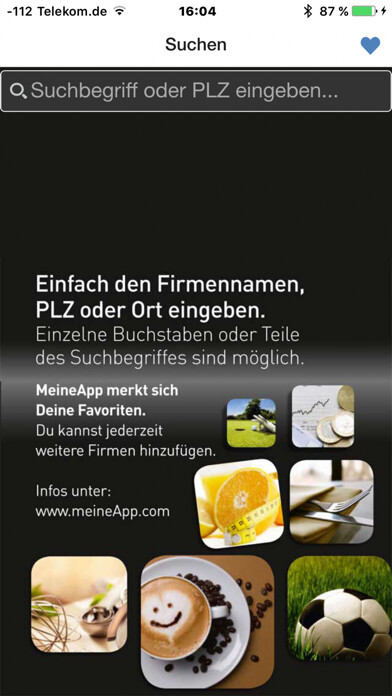 Emulate iPhone app meineApp Lieblingsgeschäfte using MyAndroid Emulate iPhone app meineApp Lieblingsgeschäfte using MyAndroid